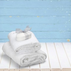 Obraz na płótnie Canvas Towel. Towels and soap