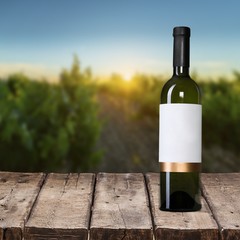Fototapeta premium Wine. Red Wine Bottle