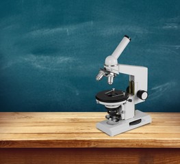 Microscope. Scientific modern microscope isolated on white.