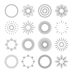 Set of linear badges.