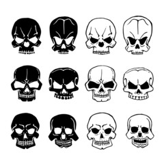 Skulls set.
