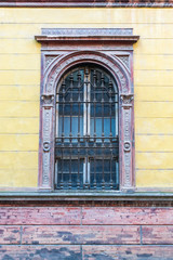 Ancient architecture in the downtown of Ferrara