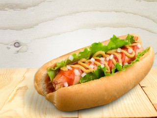 Hot Dog. Hot Dog with all the Fixings
