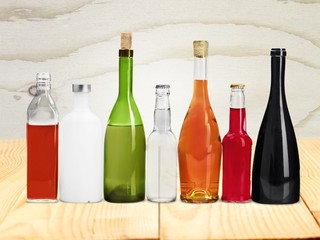 Bottle. Bottles of alcoholic drinks