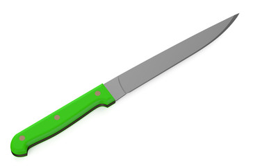 knife with green handle