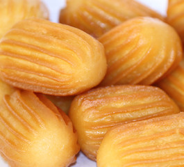 Turkish tulumba sweet or Turkish dougnhuts 