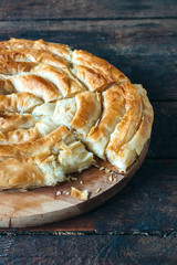 Homemade cheese pie