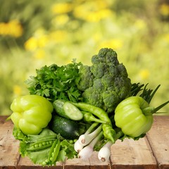 Vegetable. Colored fruit vegetable composition isolated on white