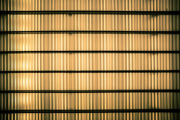 Light and Lines on corrugated metal