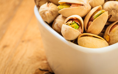 Roasted pistachio nuts seed with shell