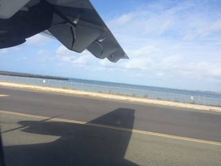 Shadow of propeller on Lagoon Runway, Honolulu