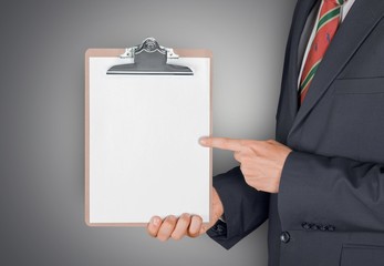 Clipboard. Businessman Clipboard 2