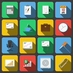 Set of icons in a flat style