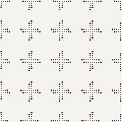 Vector seamless geometric pattern of dots of different sizes