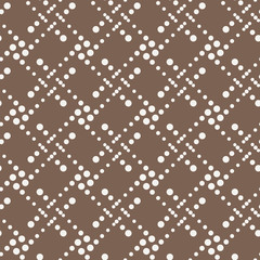 Vector seamless geometric pattern of dots of different sizes