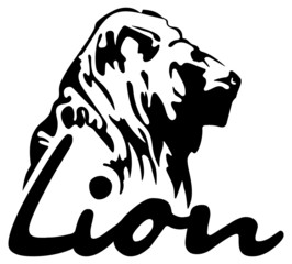 Stylized image of a Lion's head suitable for logo or emblem