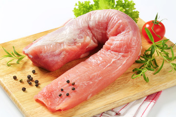 Raw pork tenderloin