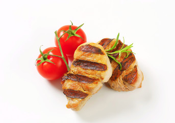 Grilled pork medallions