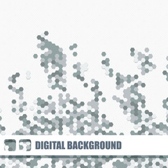 Vector background of different color hexagons
