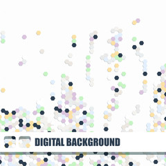 Vector background of different color hexagons
