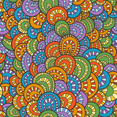 Vector seamless background of overlapping circles