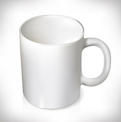 White mug vector illustration 