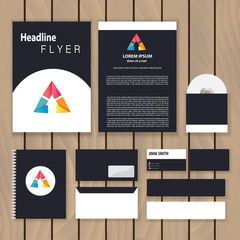 Creative corporate identity. Trendy business concept.