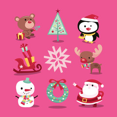 Modern Whimsical Christmas Icons