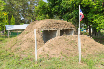 Bunker public from a war between Thailand and Cambodia