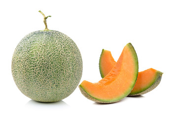 cantaloupe melon isolated on white background
