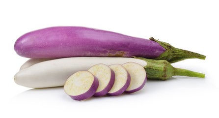 eggplant on white background