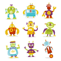 Poster Robot Gelukkige Retro Robots-collectie