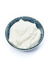 Greek yogurt in a pot