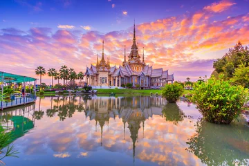 Wall murals Place of worship Non Khum temple  The temple of Sondej Toh in Thailand