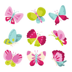 Happy Sweet Butterflies Icons