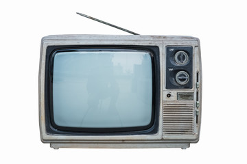 old black and white television