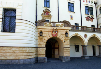 Fototapeta na wymiar Romantic castle Zinkovy - South Bohemia, gateway