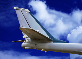 Tail-plane of the military aircraft