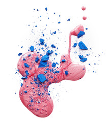 Nail polish and crushed eye shadow