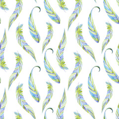 Watercolor leaf pattern