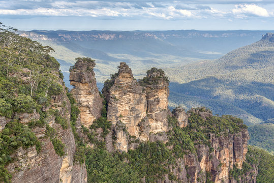 Three Sisters View From Blue Mountain Australia