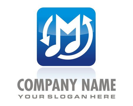 music tune melody logo image vector