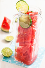Watermelon and lime drink