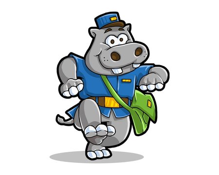 hippopotamus character image vector