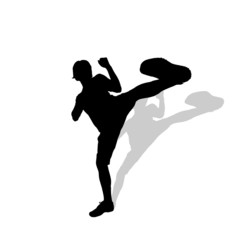 Vector silhouette of a man.