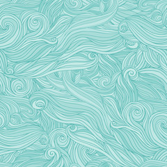 Seamless abstract pattern, tangle wavy hair background - 82527131