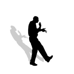 Vector silhouette of a man.