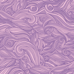 Seamless abstract pattern, tangle wavy hair background - 82527139
