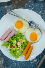 .Thai style breakfast with  egg