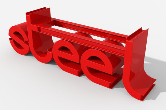 Logo 3D "steel" con forme a putrella